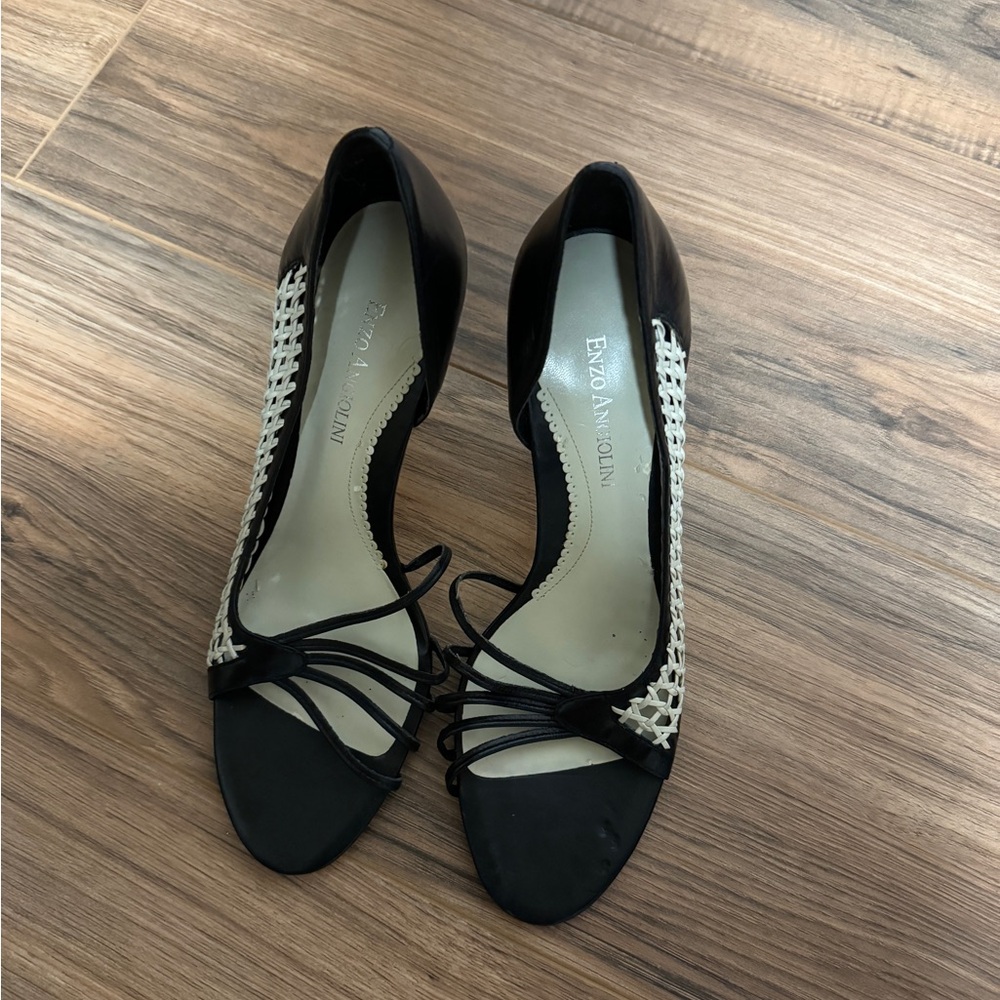 Vintage Enzo Angolini Black & White Heels 7.5